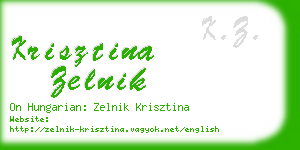 krisztina zelnik business card